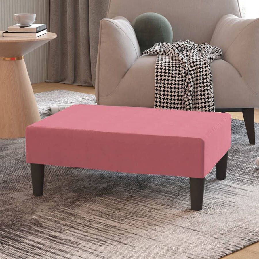 Prolenta Premium Voetenbank 78x56x32 cm fluweel roze