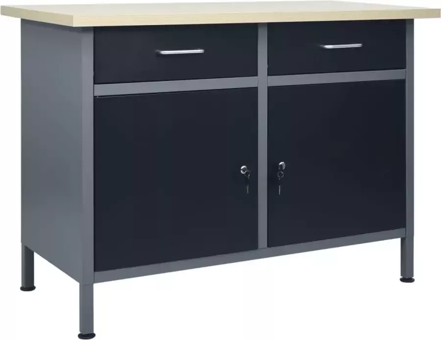 Prolenta Premium Werkbank 120x60x85 cm staal zwart