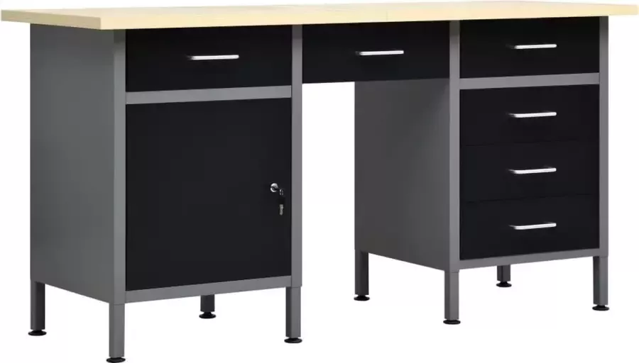 Prolenta Premium Werkbank 160x60x85 cm staal zwart