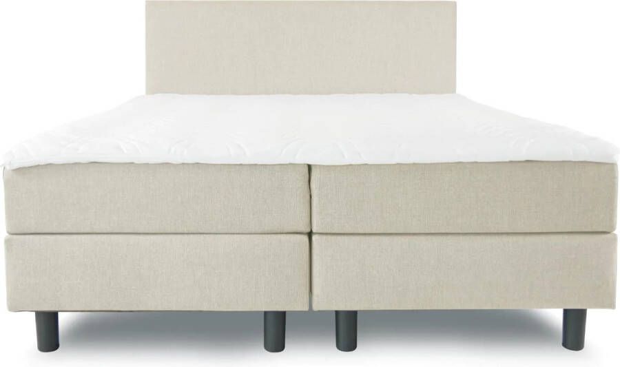 ProMatrassen Boxspring Basic 2-persoons 140x200 cm Beige stof Pocketvering Matras