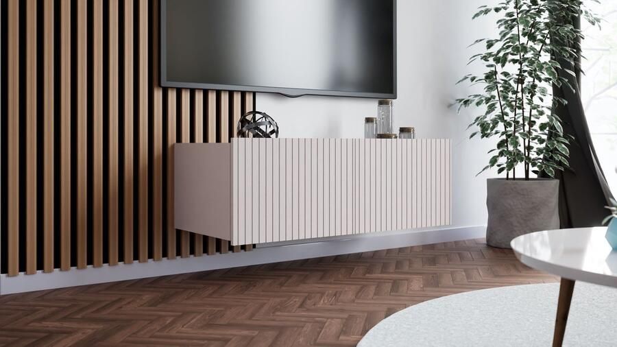 Promeubels Tv meubel Kingston Kasjmier (Beige) 100cm Tv kast Hangend of staand