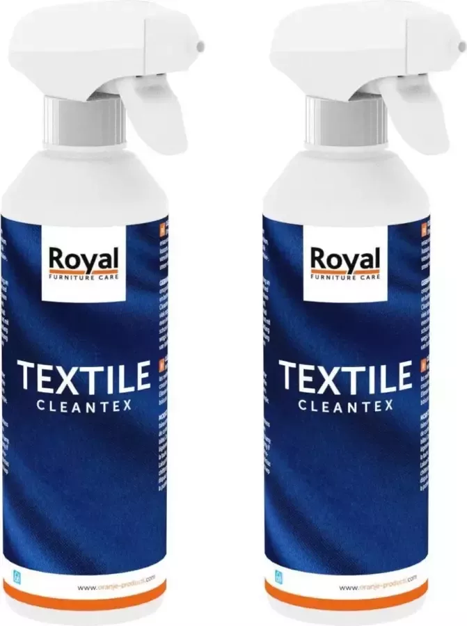 PROMISSION bundel oranje Royal Furniture care Cleantex Textiel reiniger 2-pack