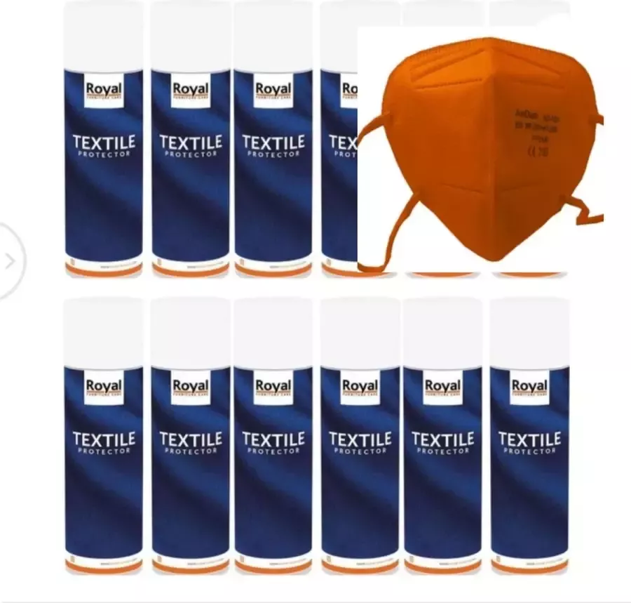 Promission trading bundel oranje Promission trading Royal Furniture Care Textiel Beschermer Spray 12 pack promission 1500ml vuil afstotend professioneel