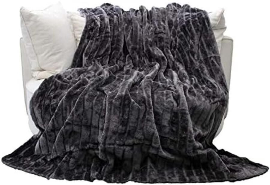 PromoHome Luxe Knuffeldeken 150x200 cm Zachte Fleece Plaid voor Bank en Bed