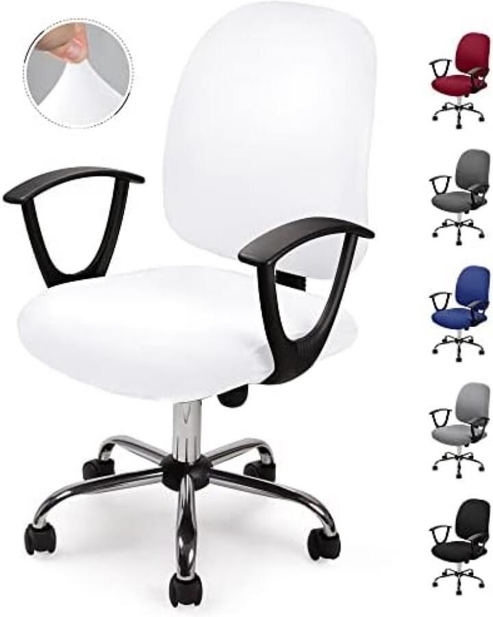 PromoHome Universele Bureaustoelhoes Elastisch en Wasbaar 2 Stuks