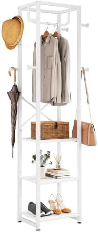 Gravora Industriële Kapstok met Planken en Haken Ruimtebesparend Opbergsysteem