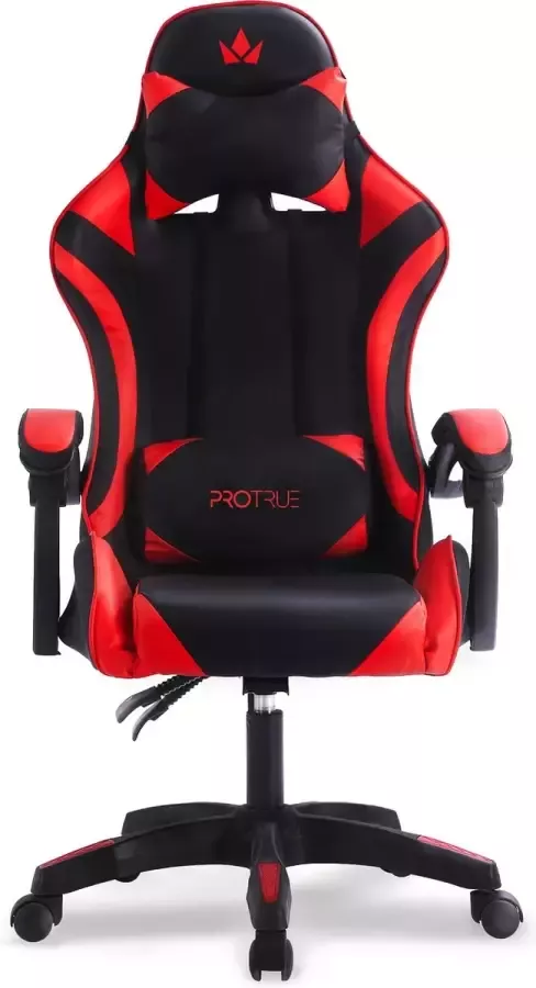 ProTrue Gaming Stoel Racing Game Chair Bureaustoel Ergonomisch Gamestoel met voetsteun en kantelfunctie