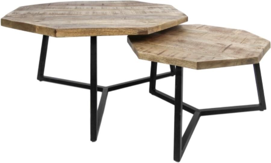 PS-Collection Ronde Teakhouten Salontafel – 50x50x40 cm – Naturel salontafels rond salontafels salontafel zwart salon tafel salontafel rond salontafel industrieel salontafel vierkant salontafel marmer salontafel wit - Foto 2