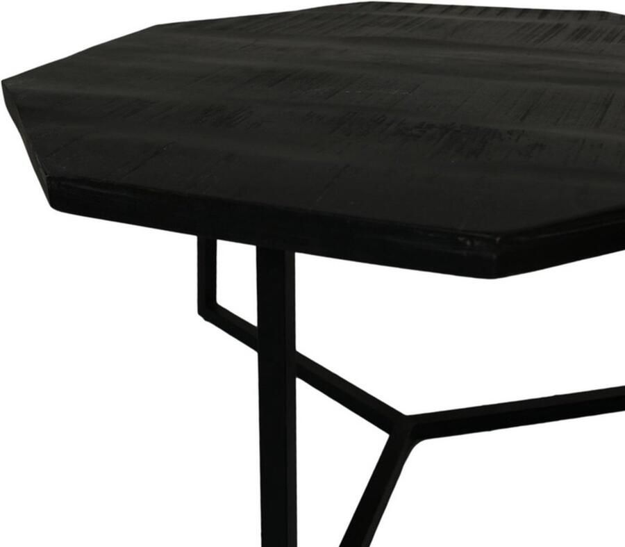 PS-Collection Amelie Salontafel Set van 2 Zwart Mangohout Metaal salontafels rond salontafels salontafel zwart salon tafel salontafel rond salontafel industrieel salontafel vierkant salontafel marmer salontafel wi