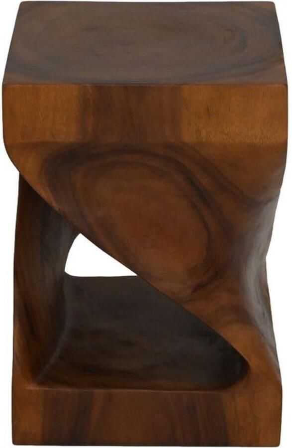 PS-Collection Arianna Bijzettafel 30x30x42 cm Bruin Munggurhout bijzettafels bijzettafel buiten bijzet tafel bijzettafel metaal met hout bijzettafel vierkant bijzettafel rond bijzettafel industrieel