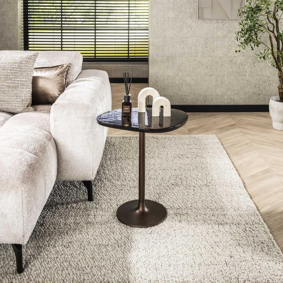 PS-Collection Bijzettafel Eclipse M Koper Antiek Metaal 50x42x55 cm bijzettafels bijzettafel rond bijzettafel vierkant bijzettafel industrieel bijzettafel zwart bijzet tafel bijzettafeltjes woonkamer bijzettafels hout met metaal