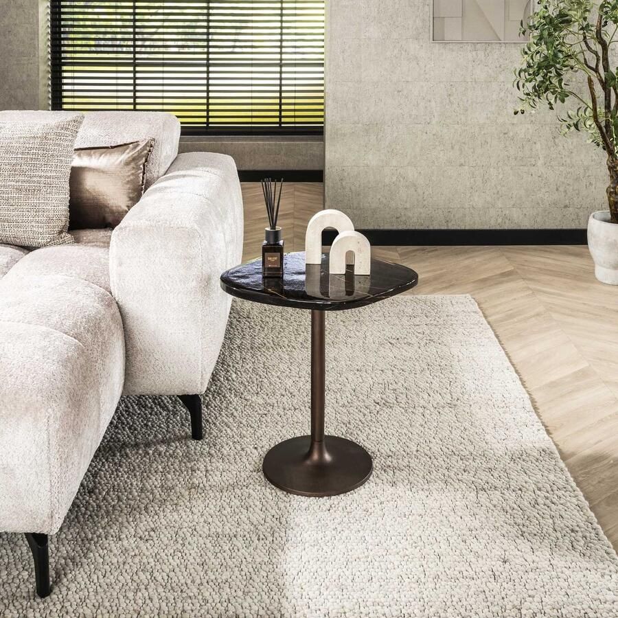 PS-Collection Bijzettafel Eclipse S Koper Antiek Metaal 53x42x50 cm bijzettafels bijzettafel rond bijzettafel vierkant bijzettafel industrieel bijzettafel zwart bijzet tafel bijzettafeltjes woonkamer bijzettafels hout met metaal