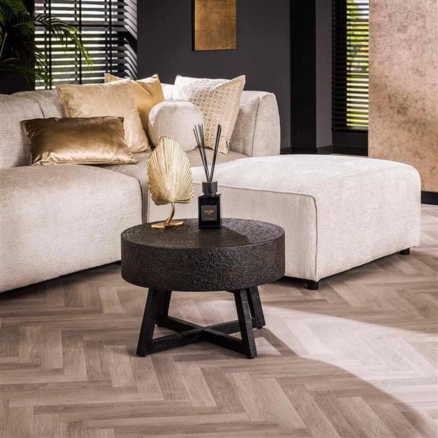 PS-Collection Bulky Ferro Salontafel ø60x40cm Brons Bruin Metaal salontafels rond salontafels salontafel zwart salon tafel salontafel rond salontafel industrieel salontafel vierkant salontafel marmer salontafel wit