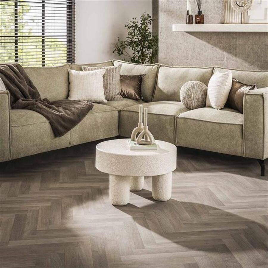 PS-Collection Bulky Stone Salontafel Ø60x39 cm Wit Marmer Composiet salontafels rond salontafels salontafel zwart salon tafel salontafel rond salontafel industrieel salontafel vierkant salontafel marmer salontafel wit