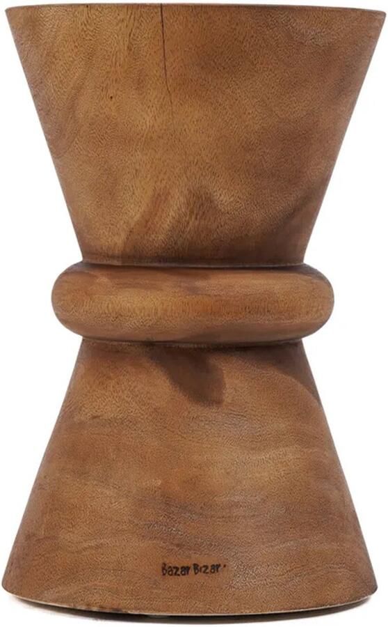 PS-Collection De Aukai Kruk ø30x45cm Naturel Suarhout krukje hout krukjes om op te zitten krukje badkamer krukjes om op te zitten volwassenen krukje make up tafel kruk krukje houten krukje