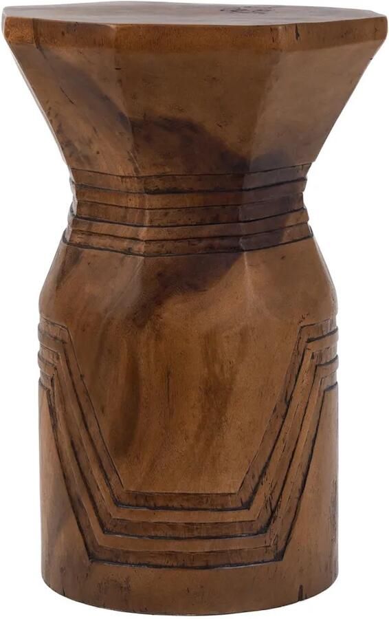 PS-Collection De Bloom Kruk 45x60cm Naturel Suarhout krukje hout krukjes om op te zitten krukje badkamer krukjes om op te zitten volwassenen krukje make up tafel kruk krukje houten krukje