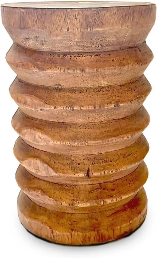 PS-Collection De Galapagos Kruk 30x45cm Naturel Suarhout krukje hout krukjes om op te zitten krukje badkamer krukjes om op te zitten volwassenen krukje make up tafel kruk krukje houten krukje