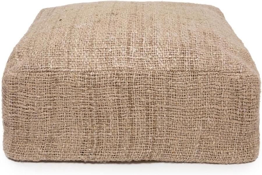 PS-Collection De Oh My Gee Poef 60x25cm Beige Katoen poef rond velvet zitzak poef rond poef rond grijs poefs rond poef velvet