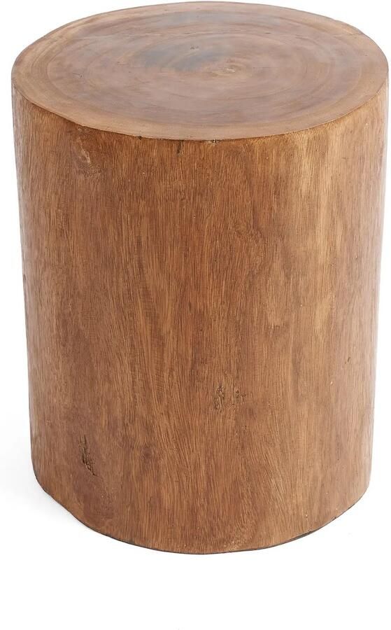 PS-Collection De Tribe Kruk 30x40cm Naturel Munggurhout krukje hout krukjes om op te zitten krukje badkamer krukjes om op te zitten volwassenen krukje make up tafel kruk krukje houten krukje