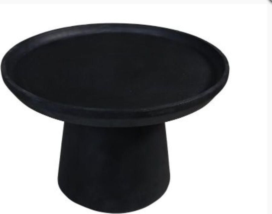 PS-Collection Fisher Salontafel Ø60x60x40 cm Zwart Mangohout salontafels rond salontafels salontafel zwart salon tafel salontafel rond salontafel industrieel salontafel vierkant salontafel marmer salontafel wit