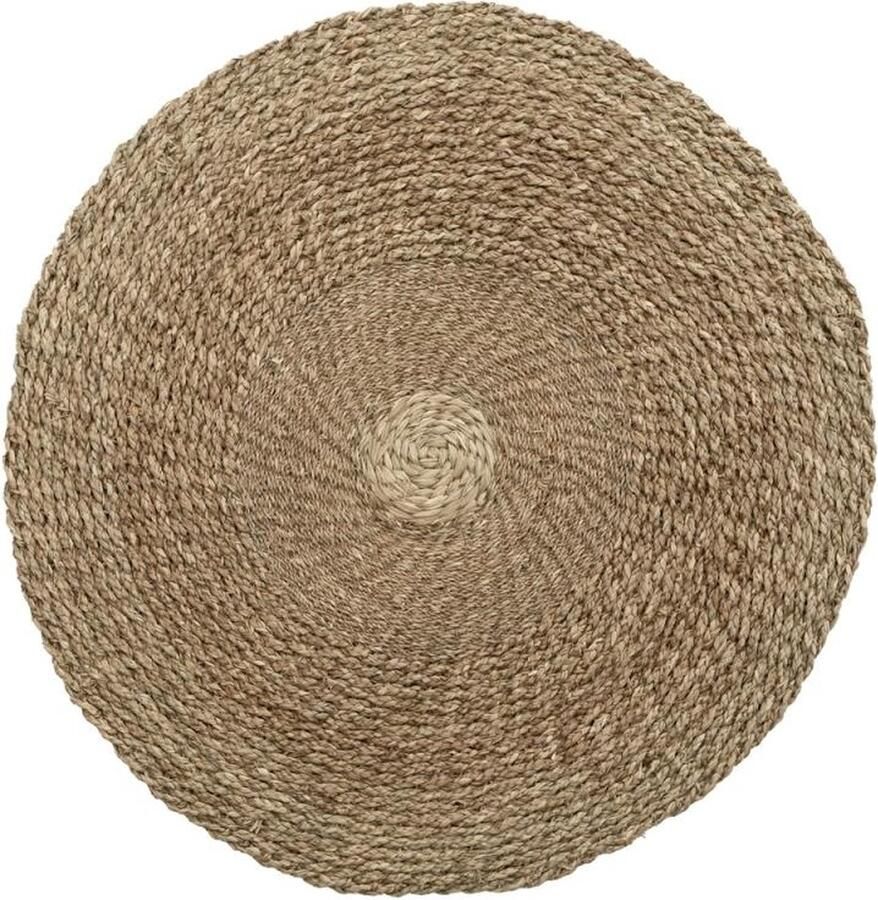 PS-Collection Het Mekong River Tapijt ø90cm Naturel Zeegras vloerkleed rond koeienhuid vloerkleed schapenvacht medicinaal schapenvacht ijsland - Foto 2