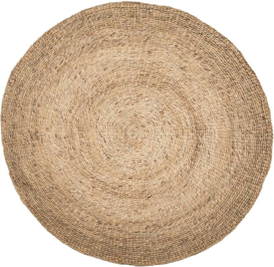 PS-Collection Het Waterhyacint Tapijt ø200cm Naturel vloerkleed rond koeienhuid vloerkleed schapenvacht medicinaal schapenvacht ijsland