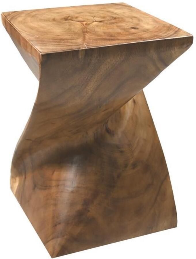 PS-Collection Vierkante Bijzettafel Munggur Hout Naturel 30x30x43 cm bijzettafels bijzettafel buiten bijzet tafel bijzettafel metaal met hout bijzettafel vierkant bijzettafel rond bijzettafel industrieel