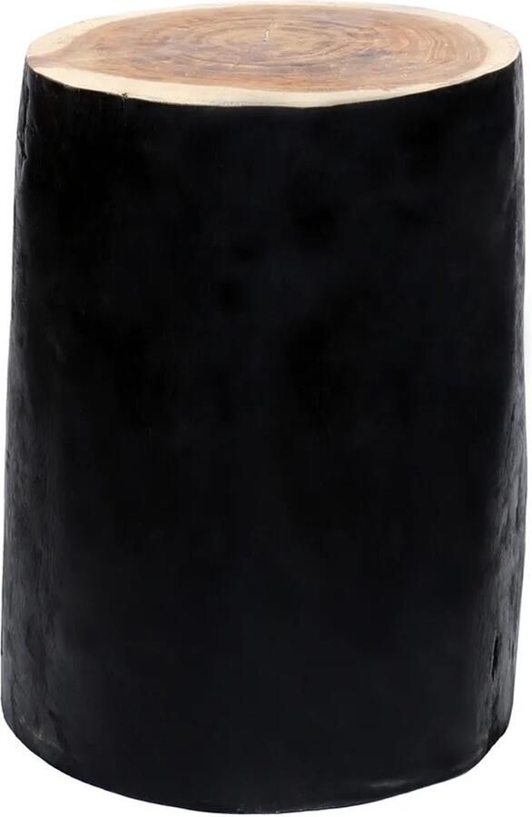 PS-Collection Kruk Tribe Munggurhout Naturel Zwart 30x30x40 cm krukje hout krukjes om op te zitten krukje badkamer krukjes om op te zitten volwassenen krukje make up tafel kruk krukje houten krukje