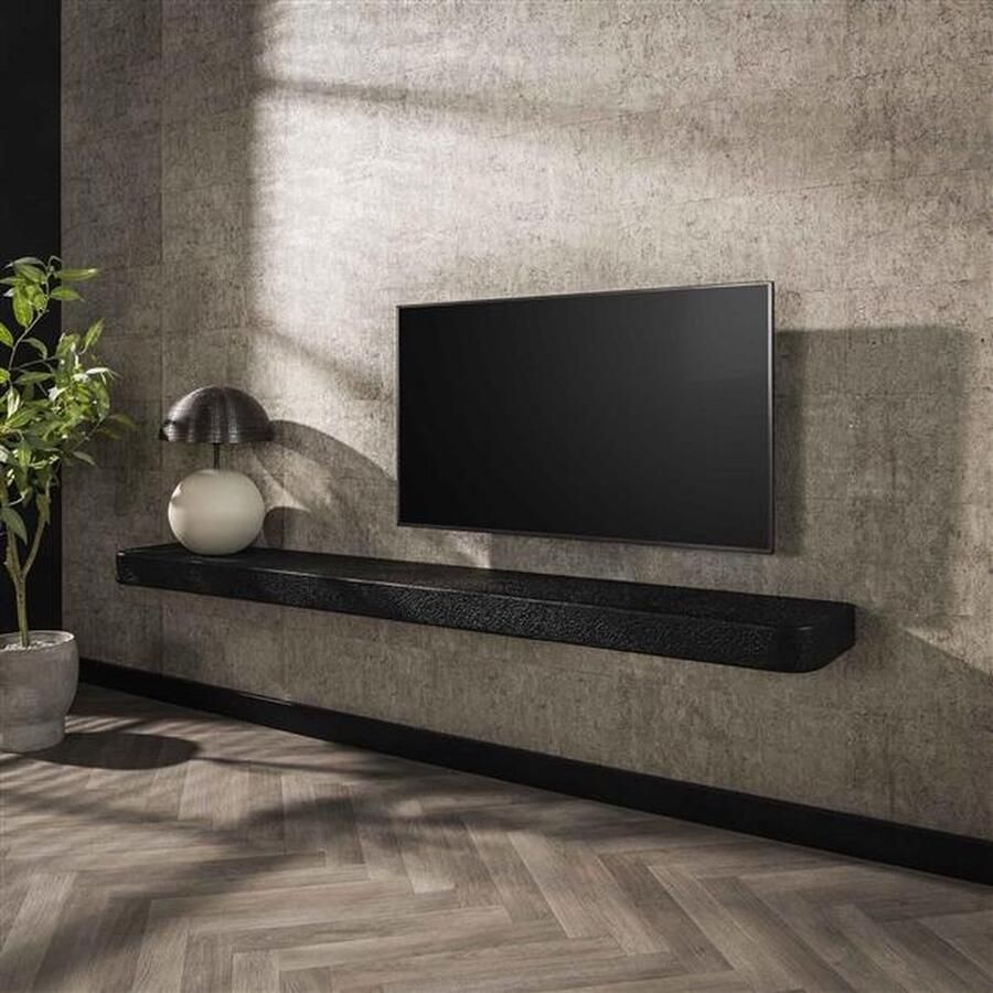 PS-Collection Metallic Wandplank 200x29x8cm Grijs Metaal wandplank wandrek industrieel wandrek metaal zwart wandrek rond wandrekken wandplank zwevend wandplank hout wandkubus boekenplank