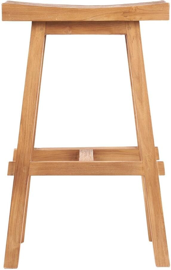 PS-Collection Tabanan Barkruk voor Buiten Naturel Gerecycled Teakhout 47x28x75 cm krukje hout krukjes om op te zitten krukje badkamer krukjes om op te zitten volwassenen krukje make up tafel kruk krukje houten krukje