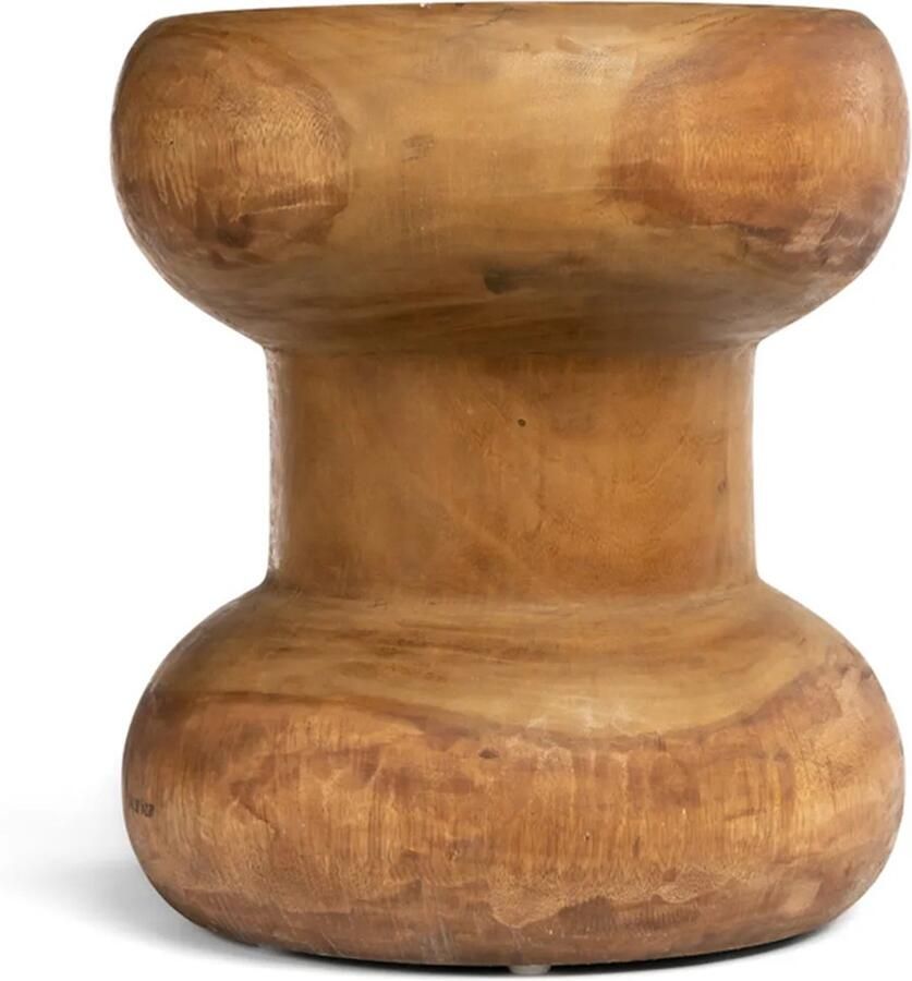PS-Collection Wayra Kruk Suarhout Naturel Ø40x45 cm krukje hout krukjes om op te zitten krukje badkamer krukjes om op te zitten volwassenen krukje make up tafel kruk krukje houten krukje