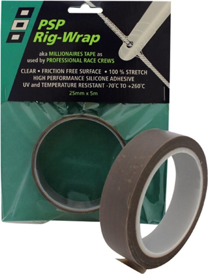 PSP Marine Tapes PSP transparante Rig Wrap siliconen Tape 25mm x 5m