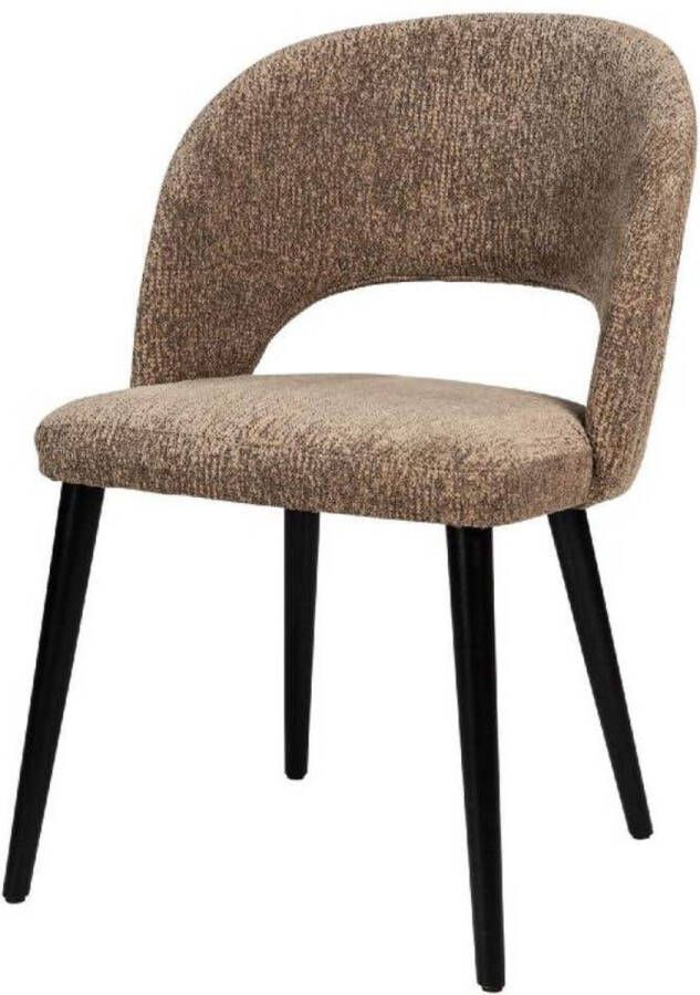 PTMD Abierto Taupe 9804 nanci fabric dining chair