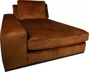 PTMD Block sofa chaise longue arm l adore 28 rust