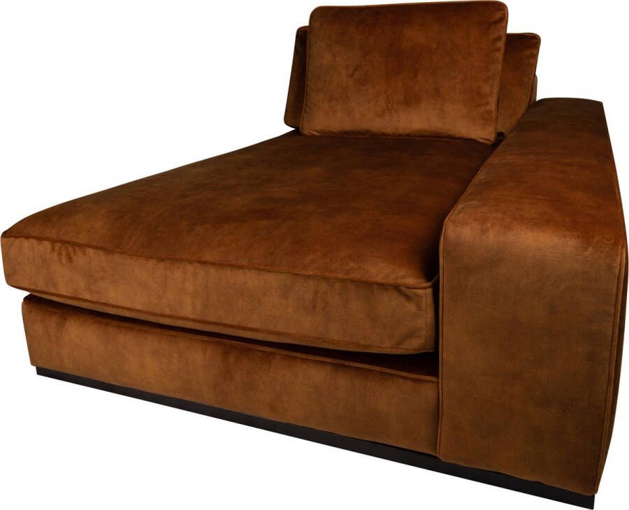 PTMD Bank Block Chaise Longue Arm R Adore Rust