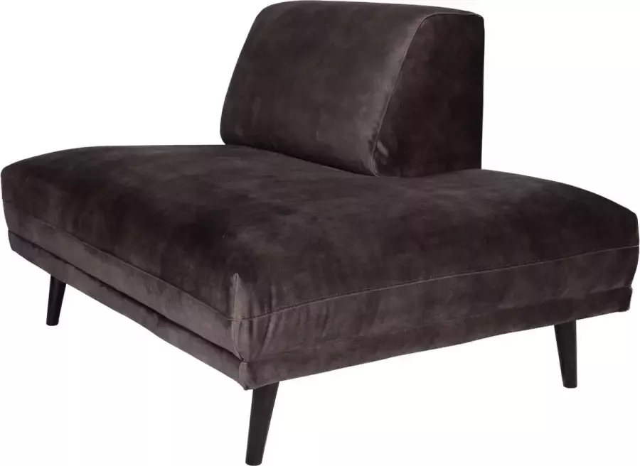 PTMD Lux sofa open end R Adore 68 Anthracite KD