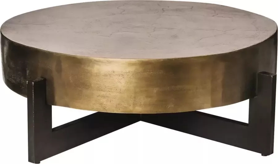 Ptmd Collection PTMD Ace Brass alu coffeetable round KD bronze leg - Foto 2