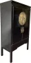 PTMD COLLECTION PTMD Adriane Black elmwood cabinet 2 doors golden closu - Thumbnail 1