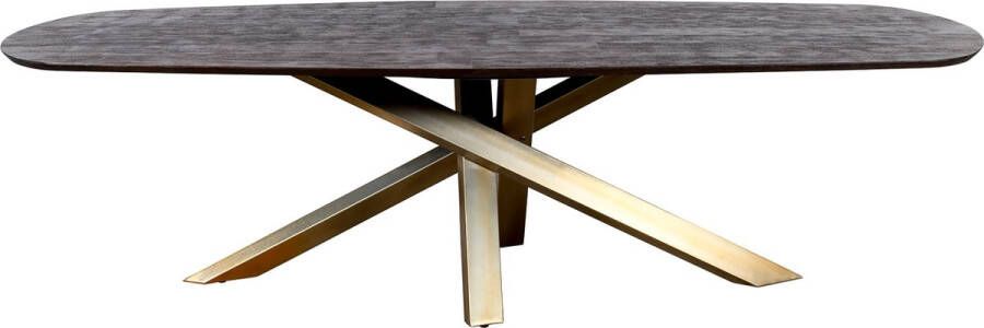 PTMD COLLECTION PTMD Alore black gold diningtable oval 280 cm
