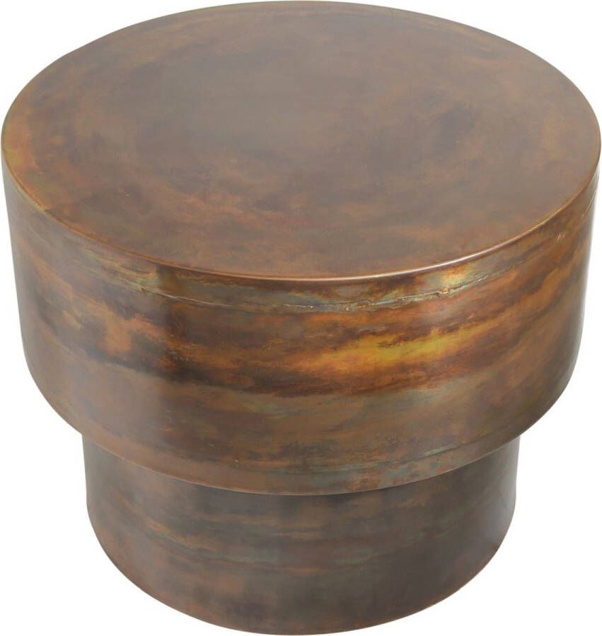 PTMD COLLECTION PTMD Bijzettafel Kys 57x57x44 cm Ijzer Koper Set van 2 - Foto 2