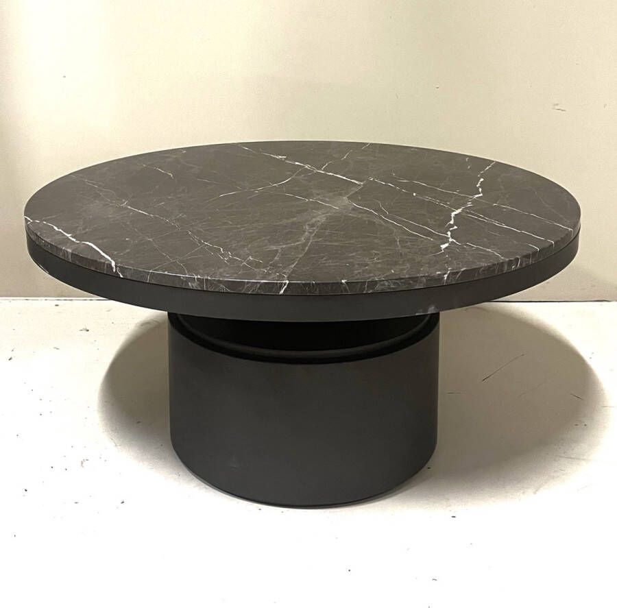 PTMD COLLECTION PTMD Salontafel Bregt 60x60x37 cm Marmer Bruin - Foto 2