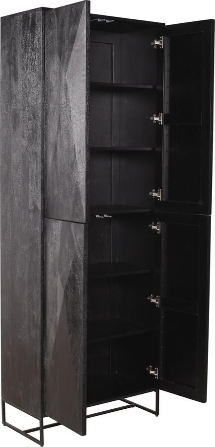 PTMD COLLECTION Onyx Cabinet black 4 drs