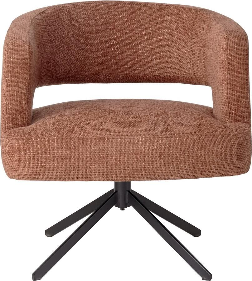 PTMD COLLECTION PTMD Baldr Rust diningchair legacy6 deepterra black leg