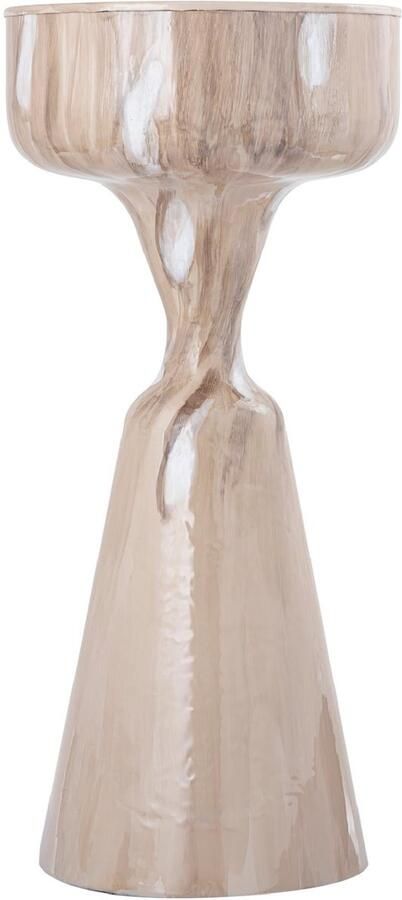 PTMD COLLECTION PTMD Bijzettafel Maran 36x36x79 cm Ijzer Creme