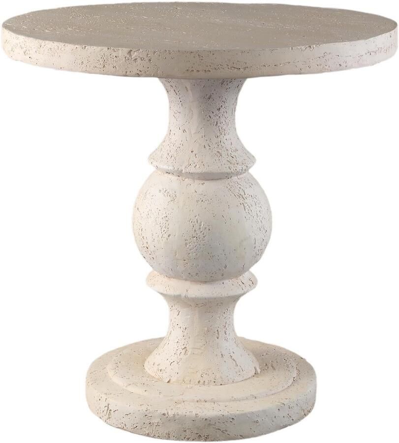 PTMD COLLECTION PTMD Bijzettafel Muza 56x56x56 cm Magnesium Creme