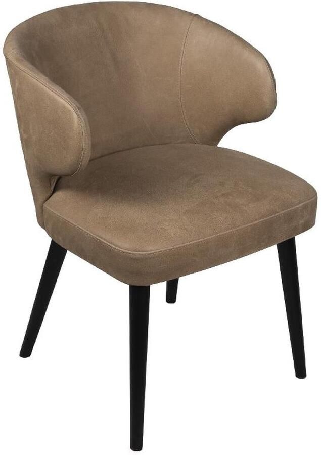 PTMD COLLECTION PTMD Eetkamerstoel Fiori 64x56x81 cm Leer Taupe