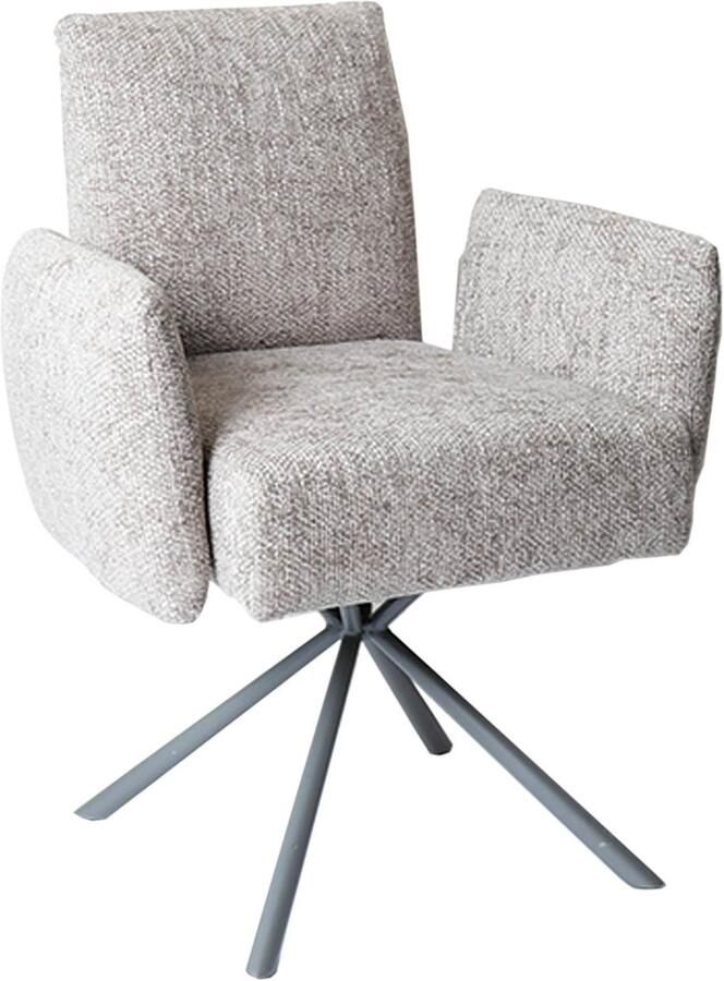 PTMD COLLECTION PTMD Lex Cream dining chair legacy 3 mink metal legs