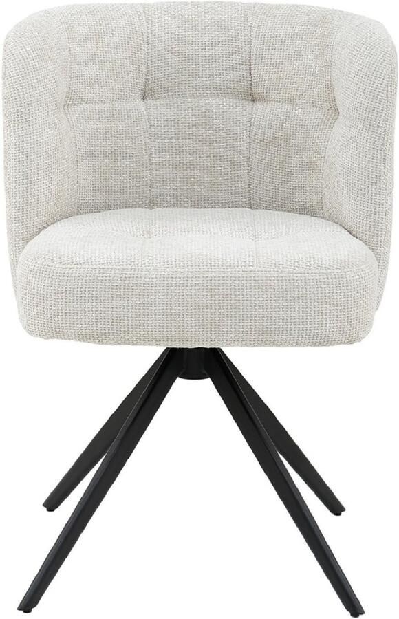 PTMD COLLECTION PTMD Eetkamerstoel Odin 67x67x85 cm Textiel Beige