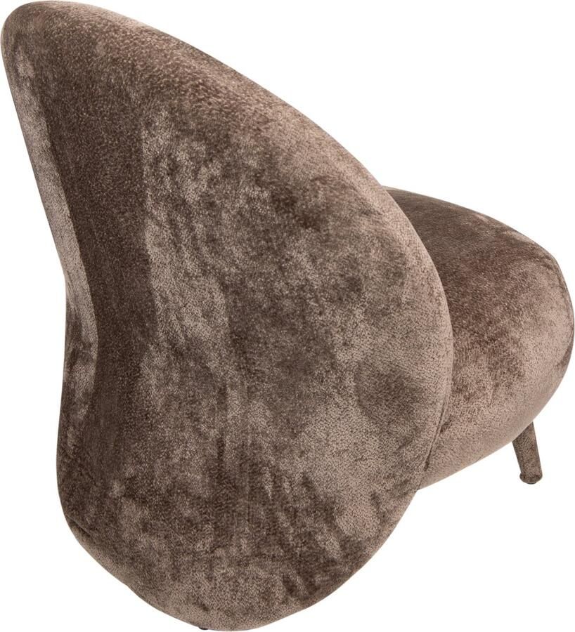 PTMD COLLECTION PTMD Fauteuil Eonas 69x70x74 cm Textiel Bruin