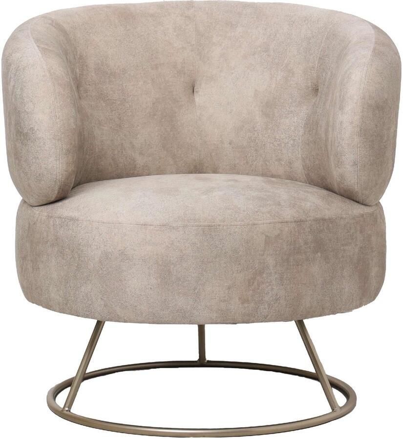 PTMD COLLECTION PTMD Carice Beige fauteuil infinity 2 beige gold base